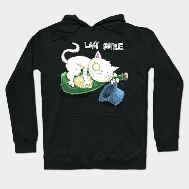 Dapper Cat - Last Bottle Hoodie by johnnybuzt